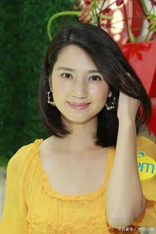 洪欣黄色连衣裙现身活动身材苗条样貌年轻心情不错全程微笑