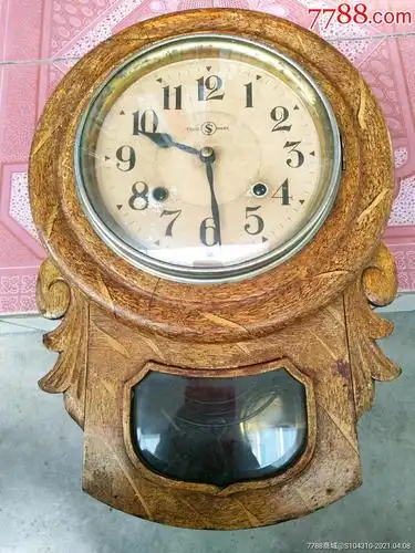 民国进口精工老挂钟_挂钟_配件图片_收藏价格_7788钟表收藏