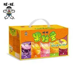 wantwant旺旺果汁饮料果粒多综合口味300ml10盒椰果礼盒装葡萄橙蜜桃
