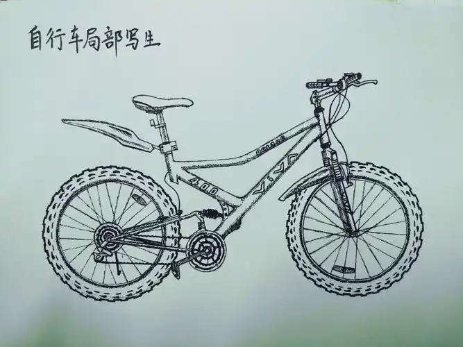 四年级第十课《自行车局部写生》==优秀学生作品