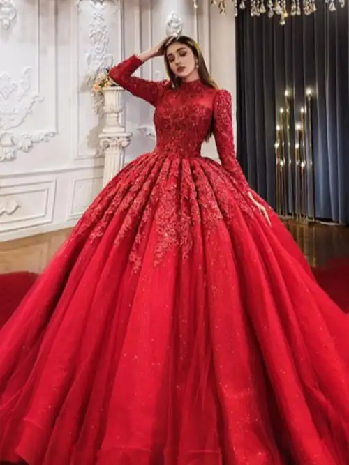 备婚必看这个红色婚纱太好看了