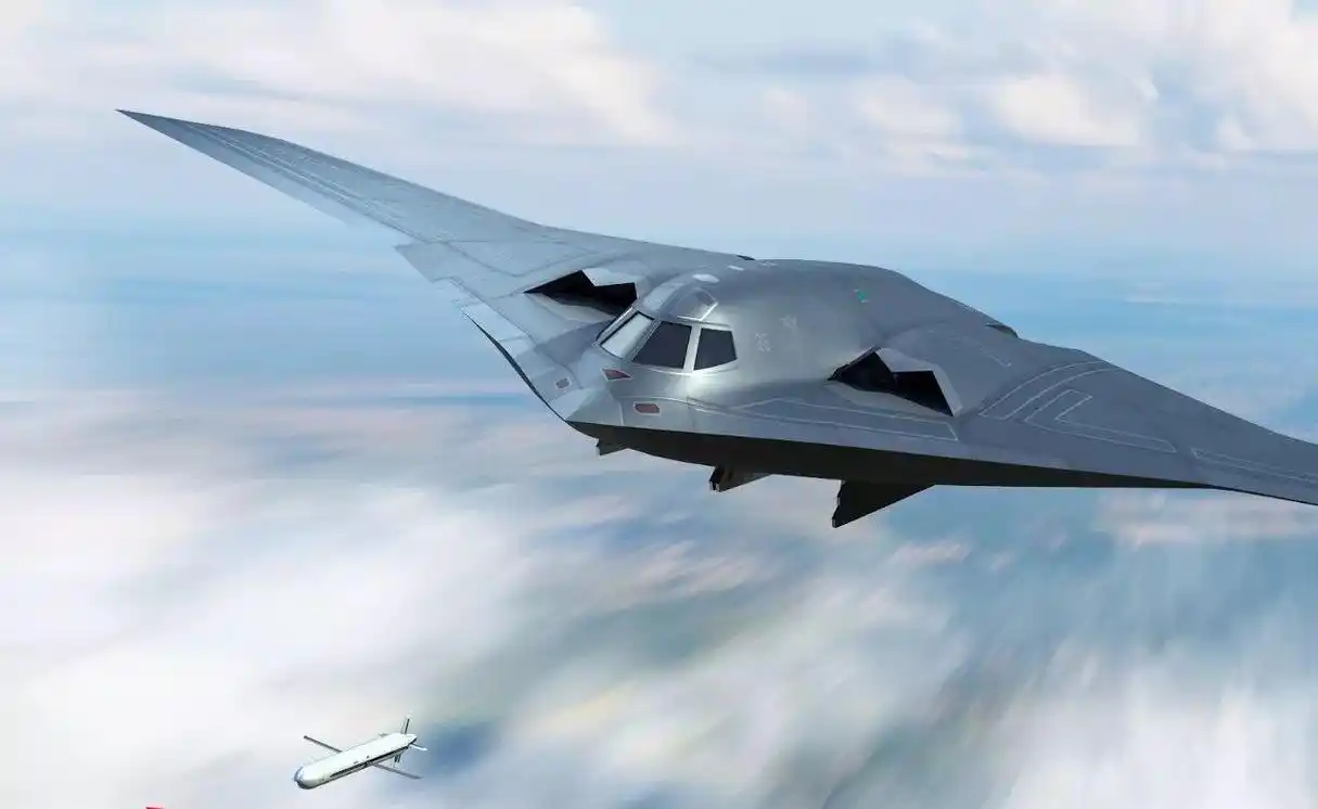 中国轰20战略轰炸机为了兼顾隐身性能和强大的常规打击能力,很可能不