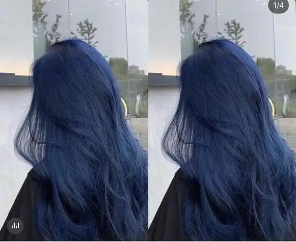 黑蓝色头发怎么染