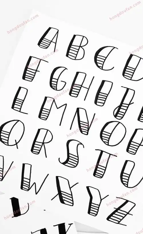 26个手写字母英文标题简笔画大全
