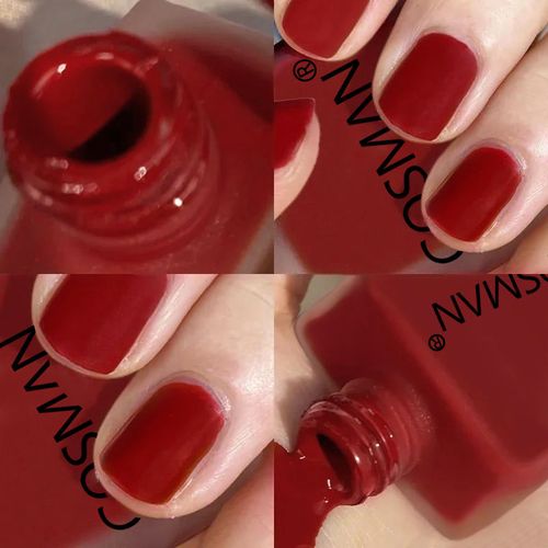 磨砂指甲油网红热款纯色正宫红显白时尚流行色免烤不可剥快干持久