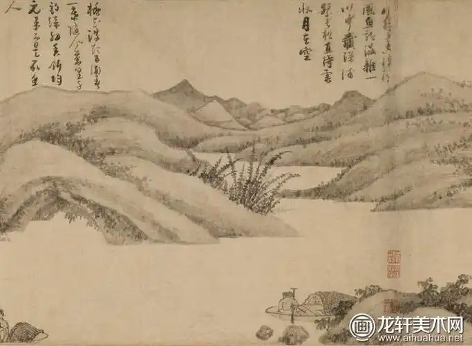 吴镇《渔父图卷》上海博物馆藏本局部高清大图05