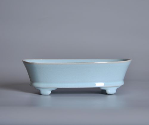 台北故宫博物馆复刻1:1水仙盆  天青釉/釉汁肥厚/原产地汝窑汝瓷