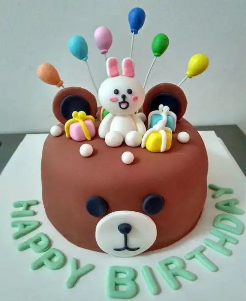 2018新款翻糖蛋糕模型仿真卡通创意流行生日婚庆新店开业样品多层