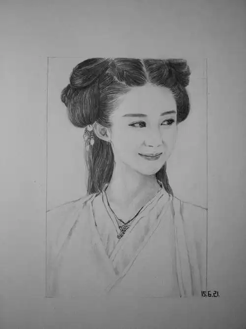 手绘插画素描线描花千骨赞评论更多