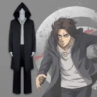 环孤艾伦cos服进击的巨人耶格尔动漫套装男全套披风t恤裤子斗篷 长袖