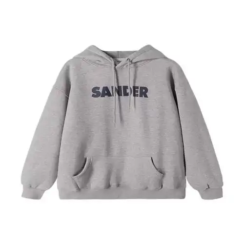 秋冬加厚韩版宽松连帽外套字母套头灰色上衣潮加绒卫衣女2021新款