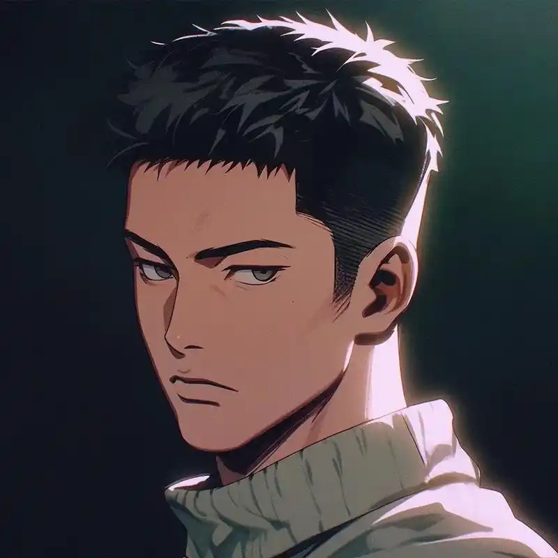 复古动漫男头.美式前刺#优质头像 #男生头像 #美式前刺 # - 抖音