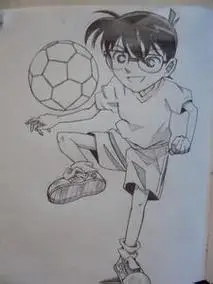 柯南简笔铅笔画柯南卡通画简笔画 第2页铅笔素描柯南