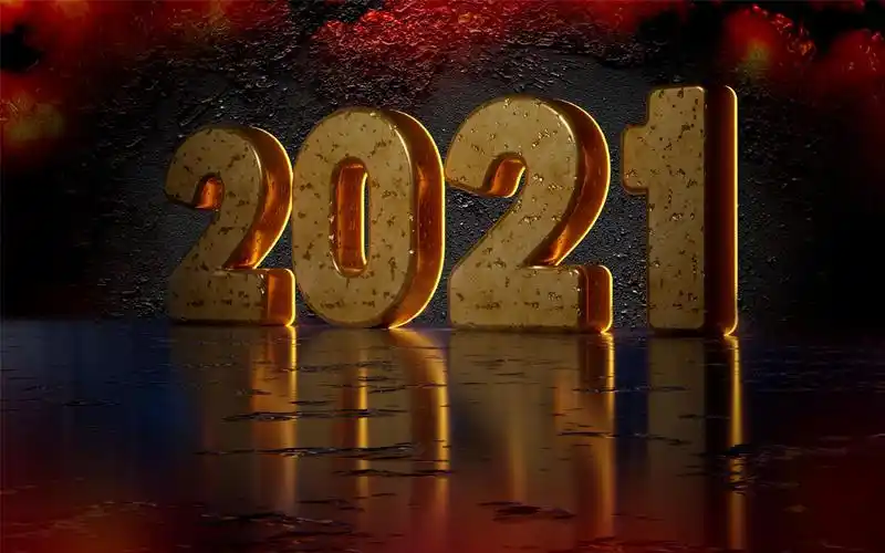 2021创意艺术字背景高清桌面壁纸