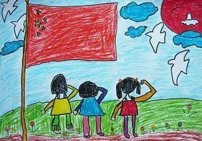的女孩简笔画向国旗敬礼的小孩背影简笔画画画向国旗敬礼简笔画手抄报