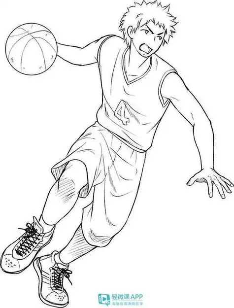 男孩简笔画 一起打篮球吧_男孩简笔画_简笔画_零二七艺考