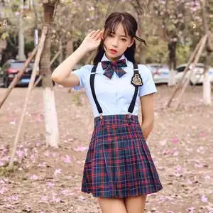 女生日韩校服图片
