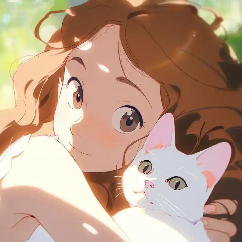 拥抱你·白猫篇 | 治愈系氛围感头像 "谢谢你和普通的我做朋友95"