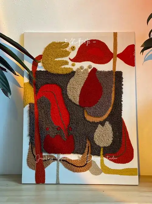 毛线做的高颜值装饰画|戳戳秀