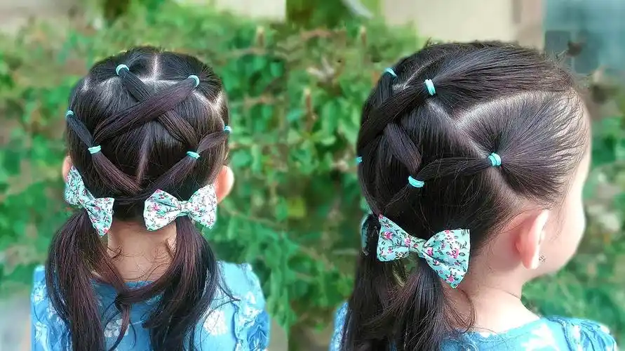 给女儿这样扎活泼可爱太讨喜了