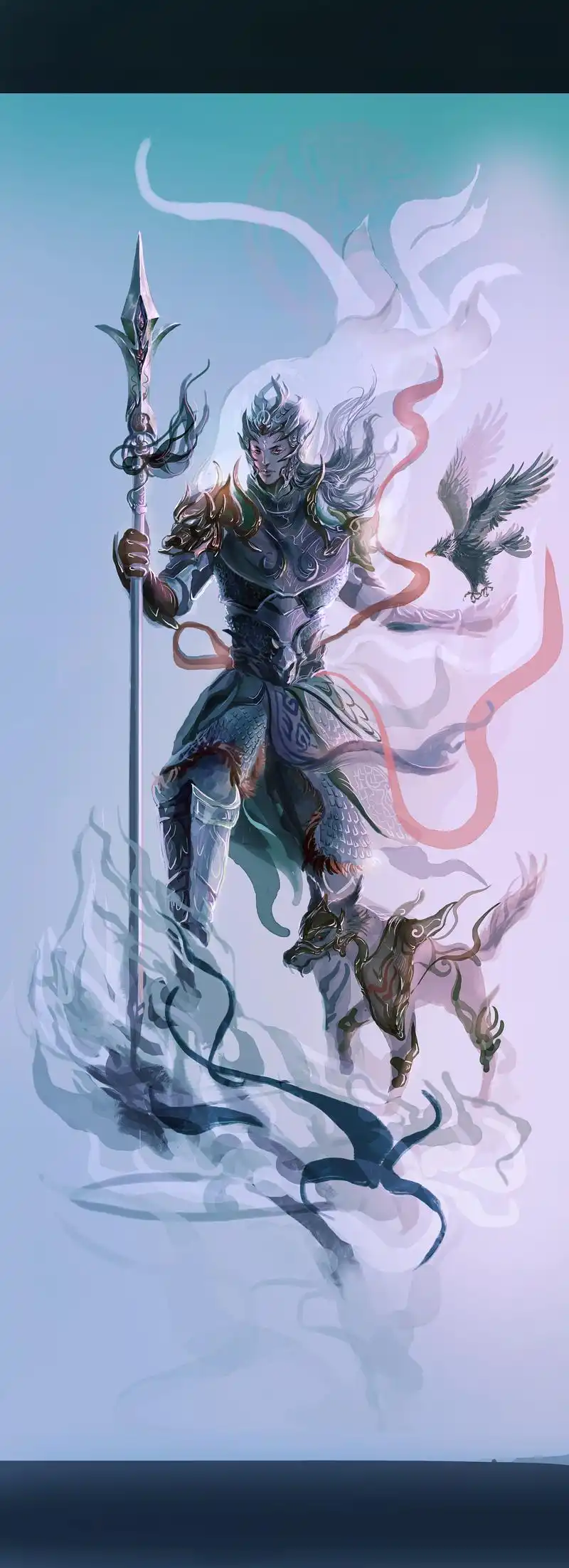 杨戬|插画|游戏原画|美术饿狼_原创作品-站酷zcool