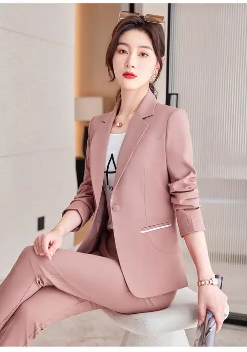 罗蒙romon轻奢高档女装小西装套装女春秋时尚休闲西服感职业装气质