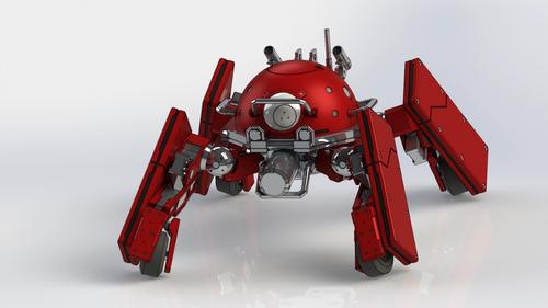 攻壳机动队logicoma机器人模型三维设计图纸 solidworks建模