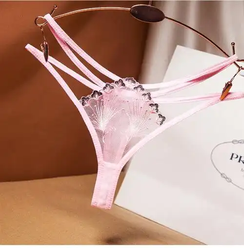 丁字裤女可插入下体激情免脱内裤诱惑蕾丝透明性感情趣内衣丁字裤t裤