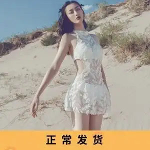 泳衣女夏2022新款纯欲风连体暴露性感比基尼小胸高级感裙式游泳装