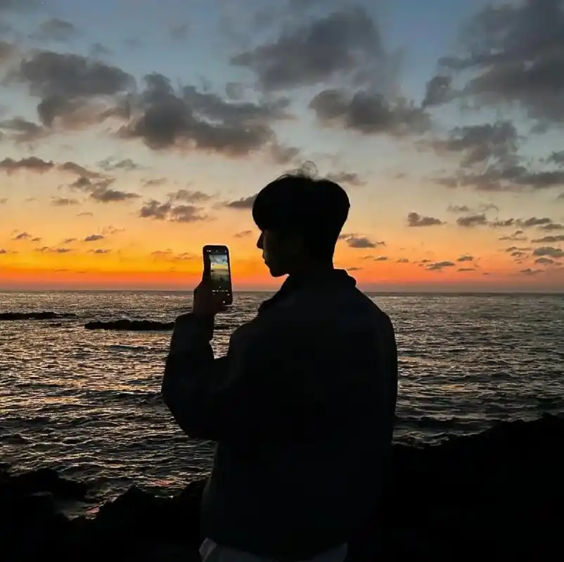 晚霞头像男生 - 抖音