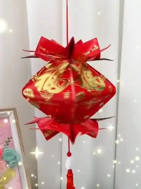 过年剩下红包不要扔和孩子来做漂亮的元宵节灯笼吧