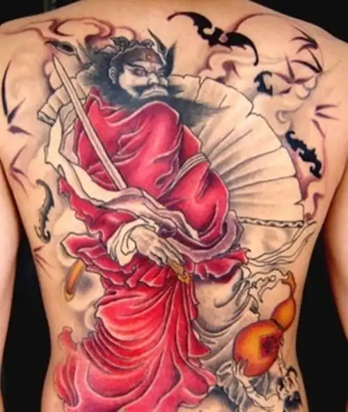 满背天师钟馗纹身图案大全欣赏