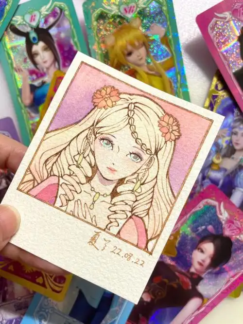 钢笔淡彩叶罗丽灵公主附线稿过程图