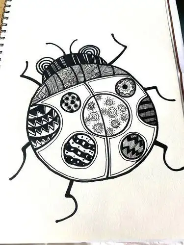 画线条练习装饰画简笔画条纹教程黑白条纹画 简笔画内含过程图 简单易