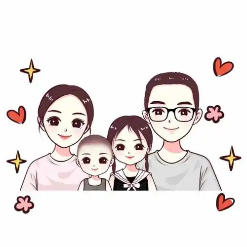 全家福头像,家有儿女,幸福之家微信头像