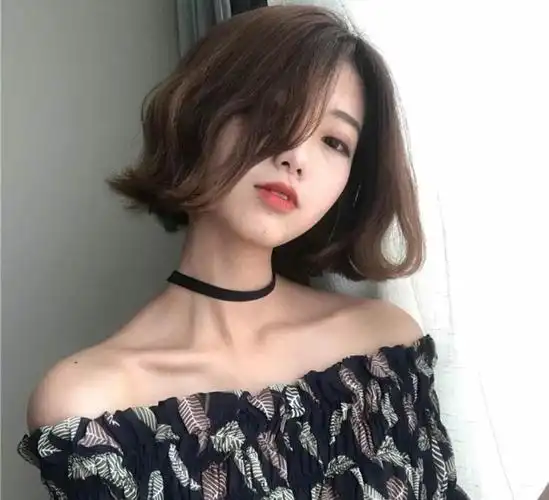 淑女风中分短发学生妹ol都适合