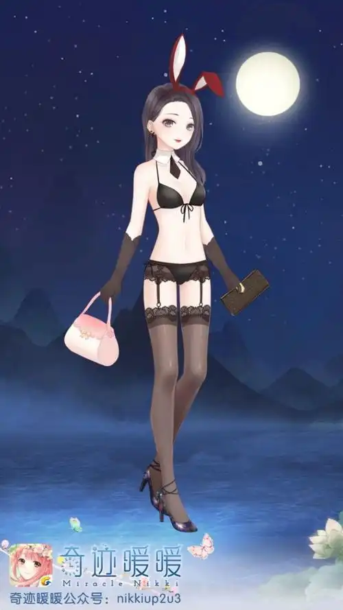 奇迹暖暖 暖暖环游世界 少女 小清新 插画 搭配 服装 设计 夜店风