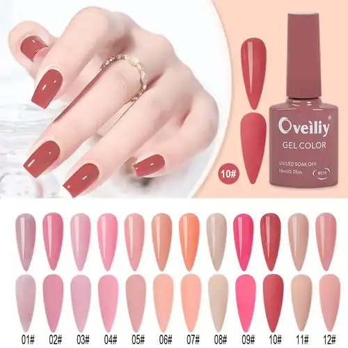 美潮美甲甲油胶2024年爆款纯色流行冰透色烤灯美甲店专用新款亮片