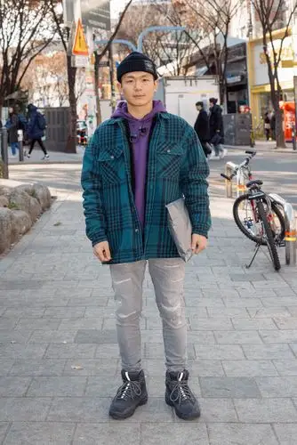 魅力格纹男装日本街拍