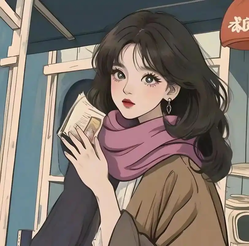 戴着围巾的女生头像 人生就是一场体验,要坚强,要尽兴,要自信,要坦荡.