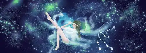 绚烂 星空 蔚蓝 星座, 十二, 梦幻星空十二星座水瓶座背景, 星球