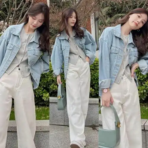 浅色牛仔外套怎么搭配什么裤子(浅色牛仔夹克的穿搭指南)-七百科