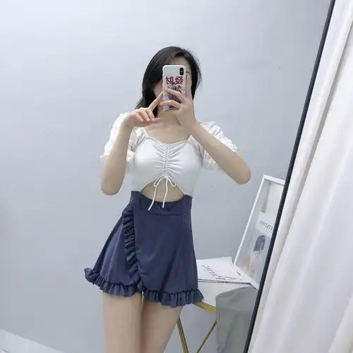 少女分体平角泳装