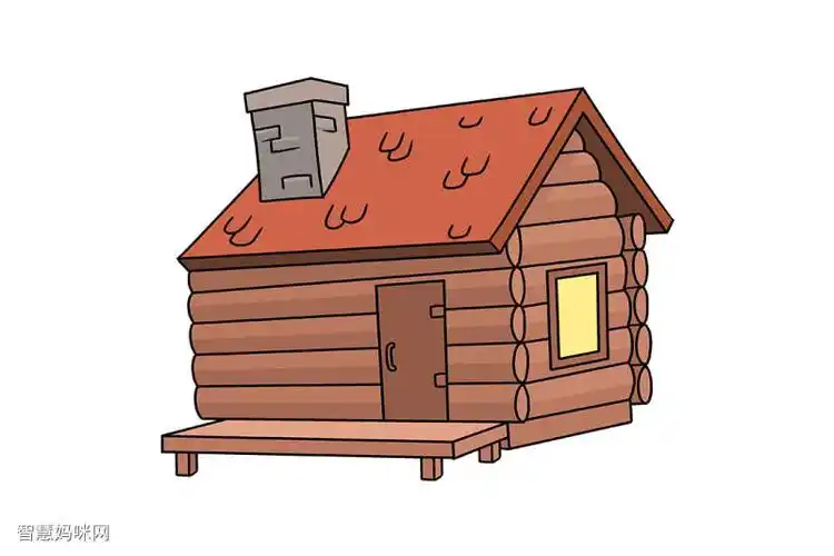 小木屋怎么画