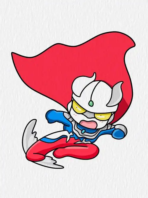 赛罗奥特曼简笔画附画画过程