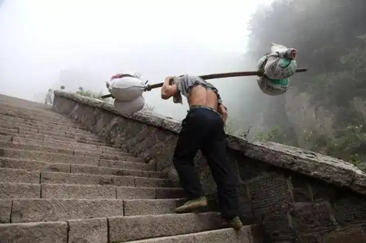 阅读悦读图说段英贤泰山挑夫托起心中的太阳
