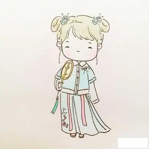 动漫头像女生可爱萌古风简笔画