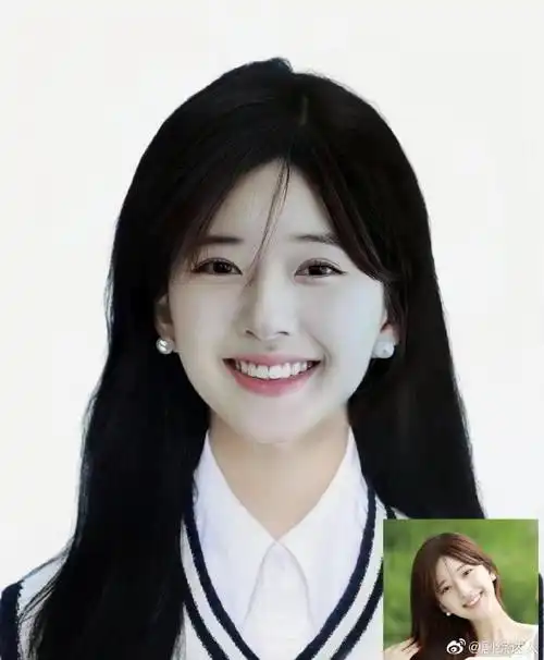 赵露思韩式证件照