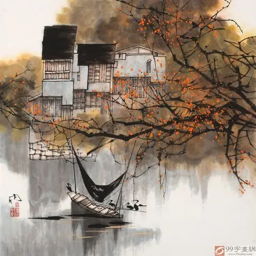 【已售】苗雨 四尺斗方《忆江南》 辽宁工美教授 师从吴冠中