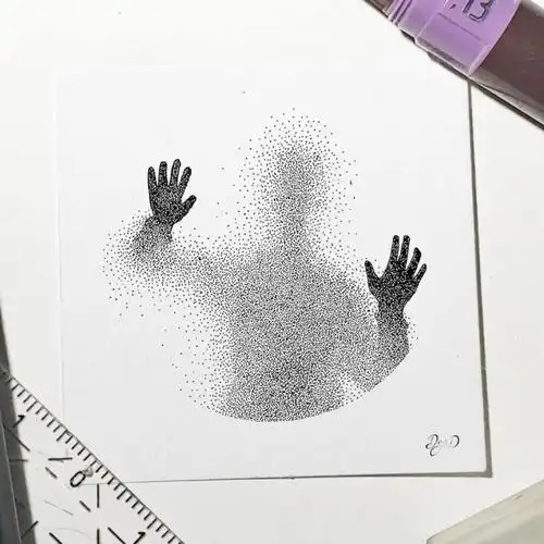 超好看的针管笔点画法作品大神笔下自成世界2